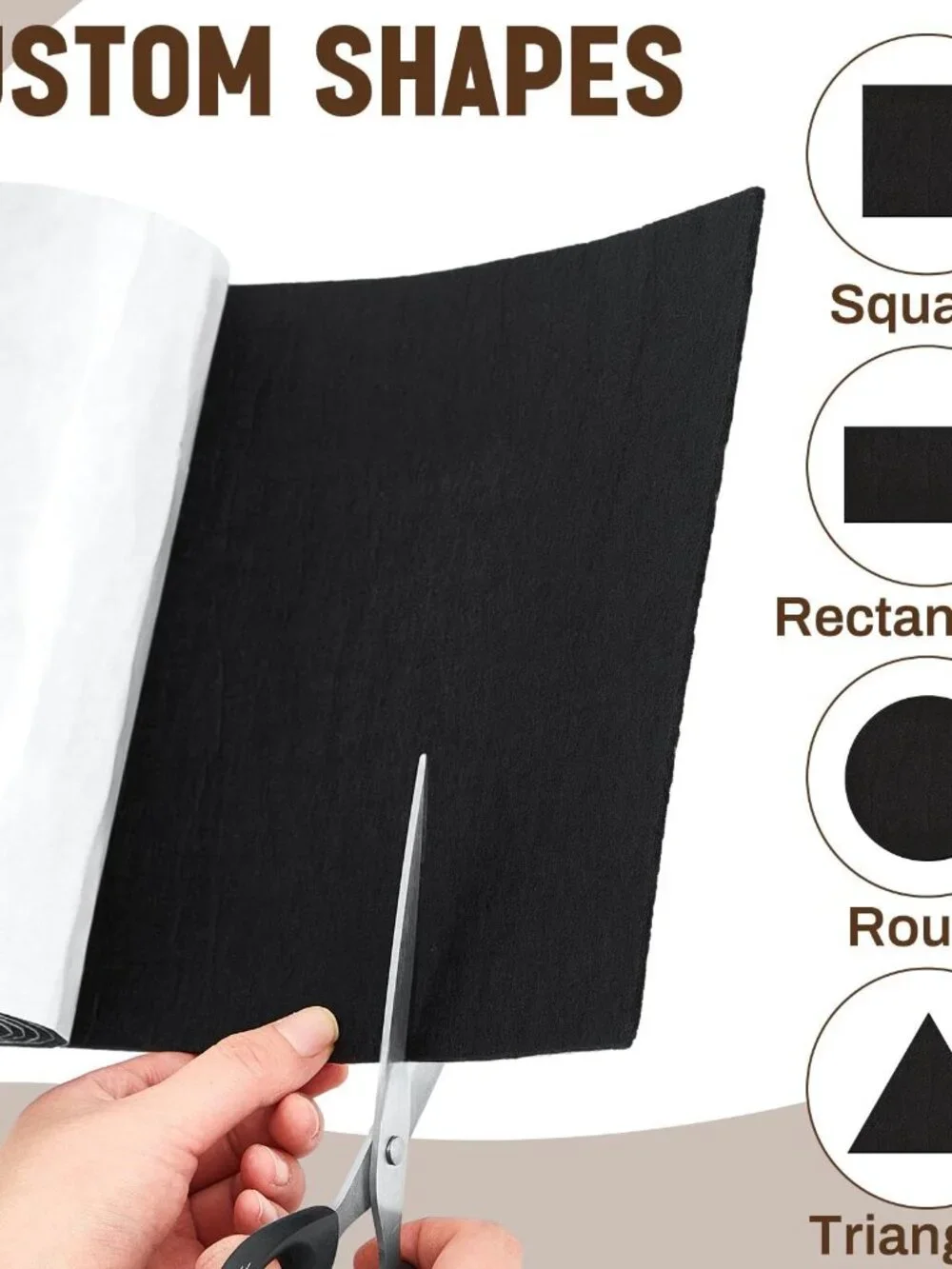 Fullhawl Large Felt Furniture Pads 8 x 60 Inch Non Slip Self Adhesive Heavy Duty